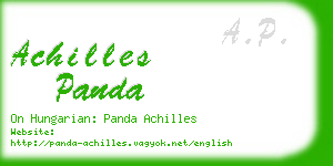 achilles panda business card